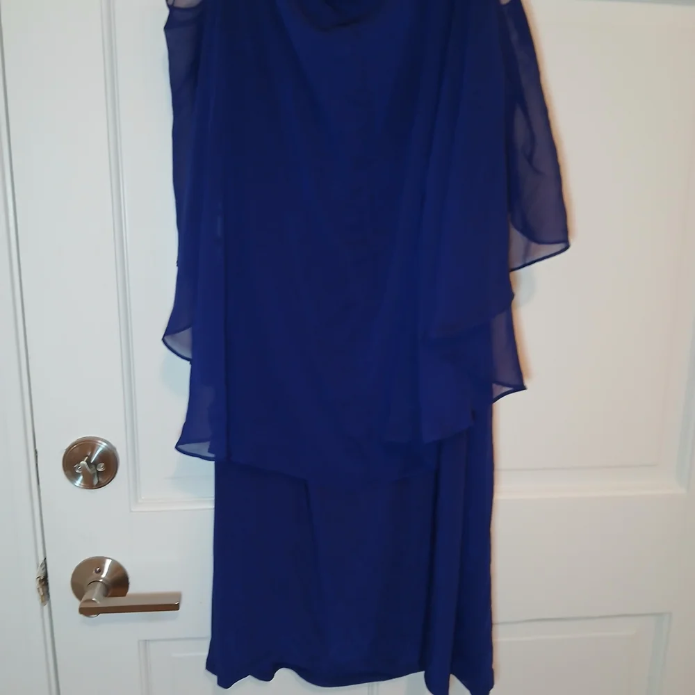 MSK Blue Dress with Silver Details - Picture 6 of 7
